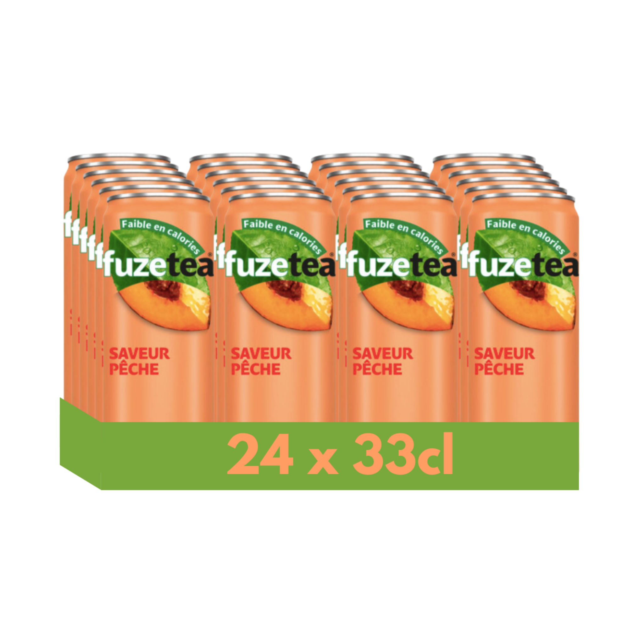 FUZETEA - Thé noir Pêche Intense Pack 24x33cl