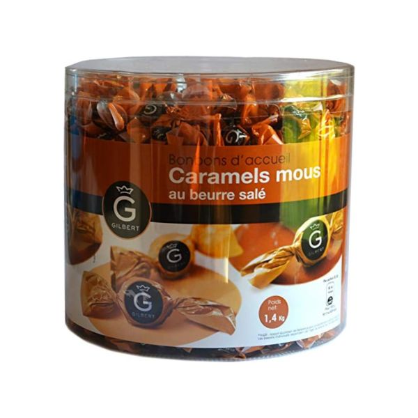 GILBERT - Bonbons d'accueil Caramels Mous Beurre salé - Sachet 1.4kg