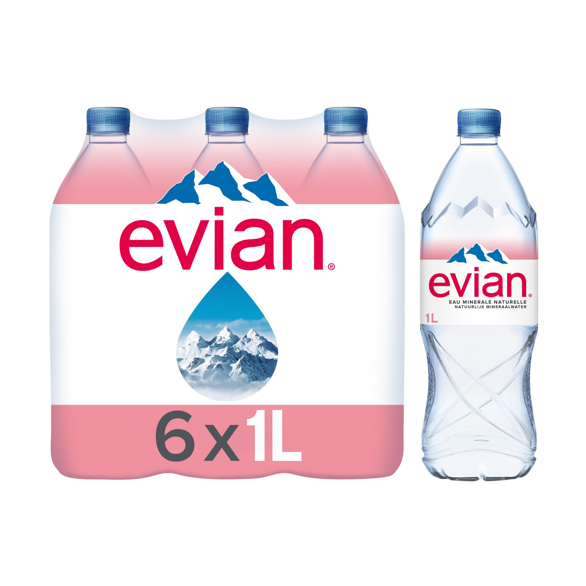 EVIAN - Pack de 6x1L