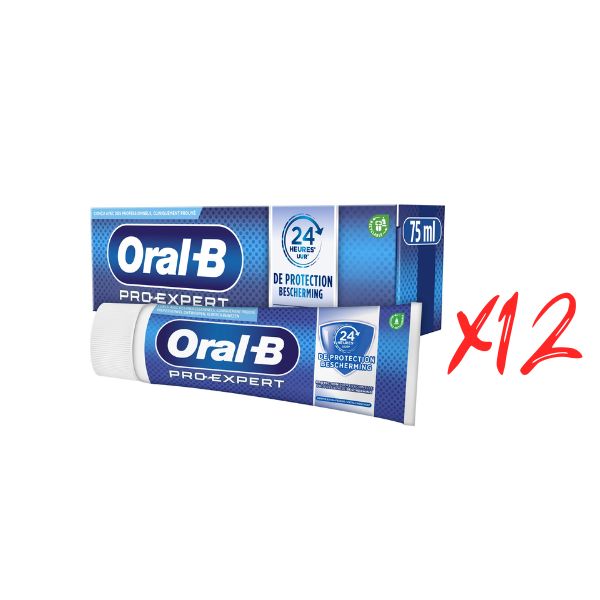 ORAL B - Dentifrice Pro Expert Menthe Extra Fraîche 75 ml - Lot de 12