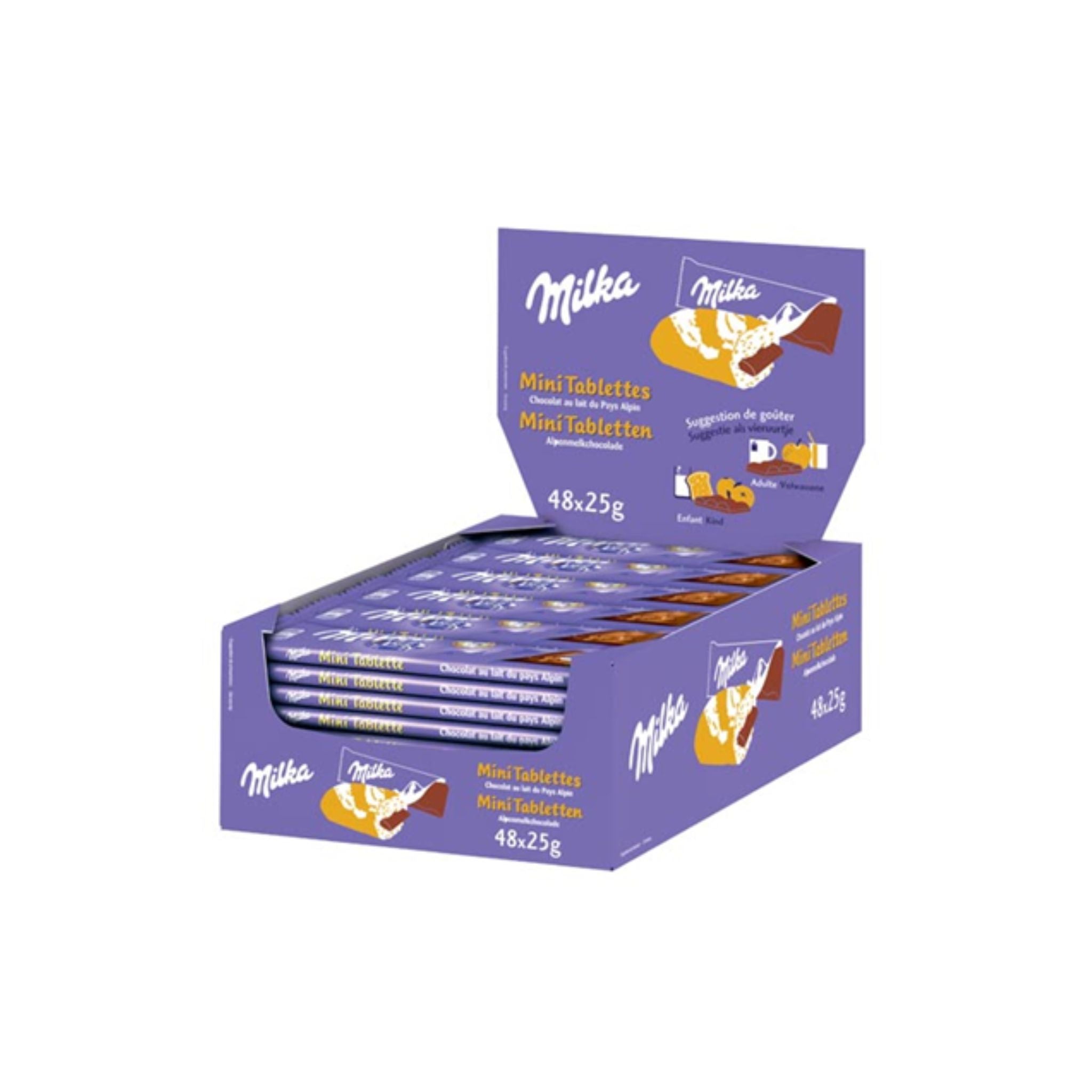 MILKA - Mini Tablette Chocolat - Boite 48x25g