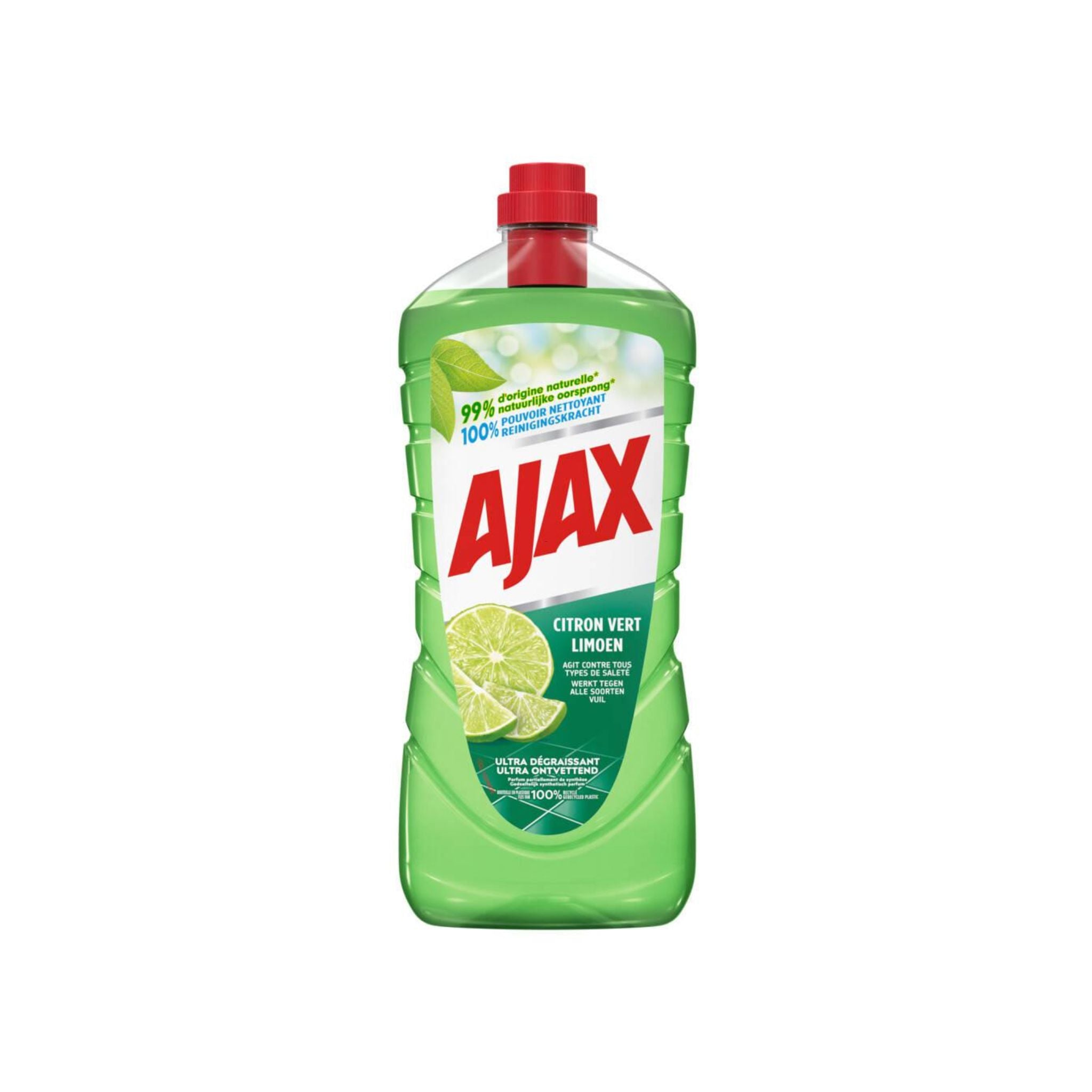 AJAX - Nettoyant Saveur Citron Vert 1.25L - Lot de 6