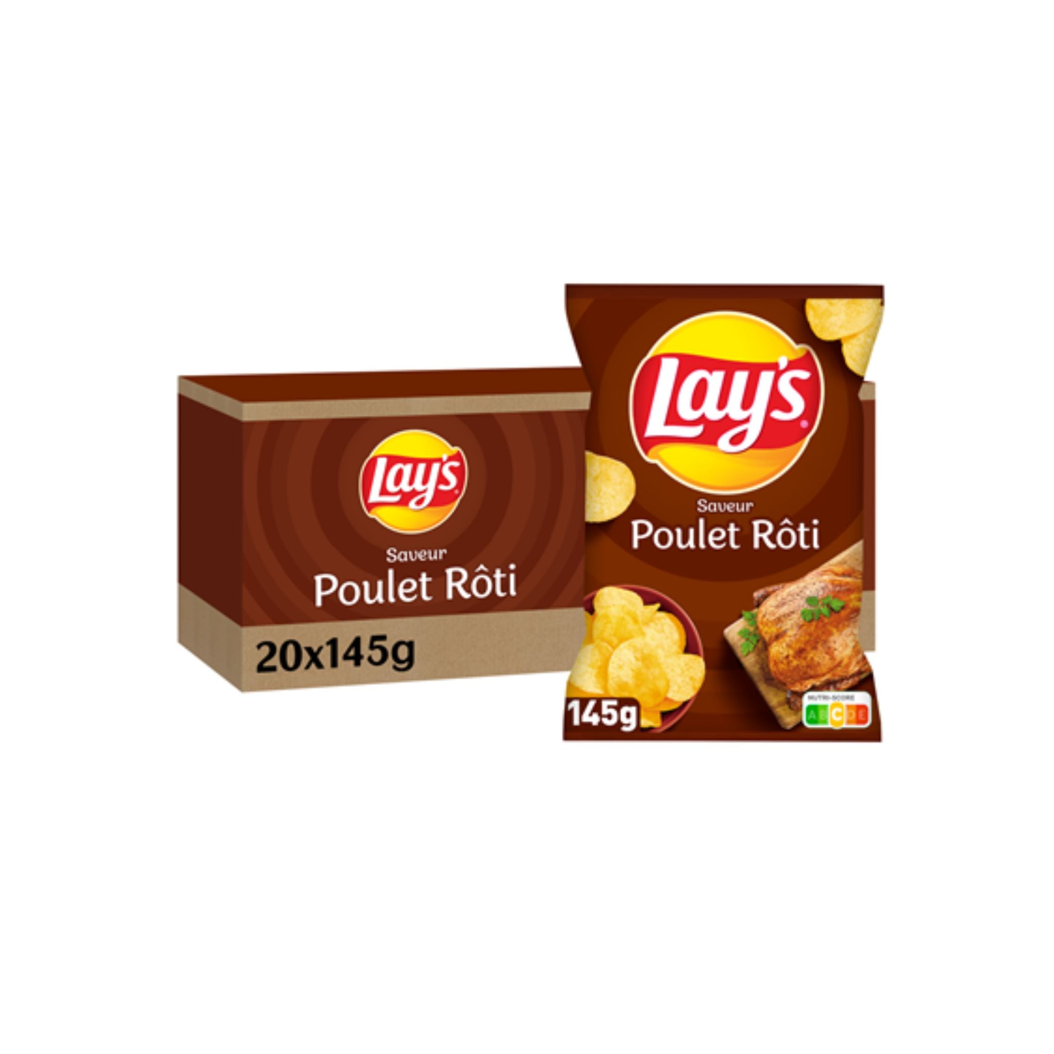 LAY'S Chips - Poulet Rôti Lot de 20x145 g